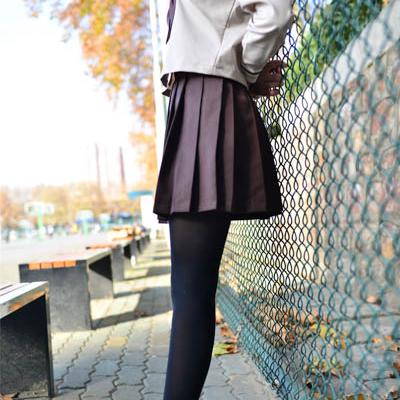 Tất Lưới Đen JK - 冬天里的JK黑丝 12